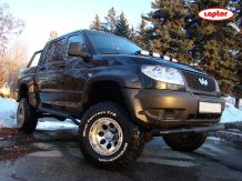 Расширители колесных арок UAZ Patriot Pickup дорестайл (до 2015г.) (с накладками на бампер) ТКУ31Р