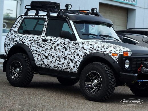 Расширители колесных арок Lada Niva 3-дверная под резаные арки ТКН21