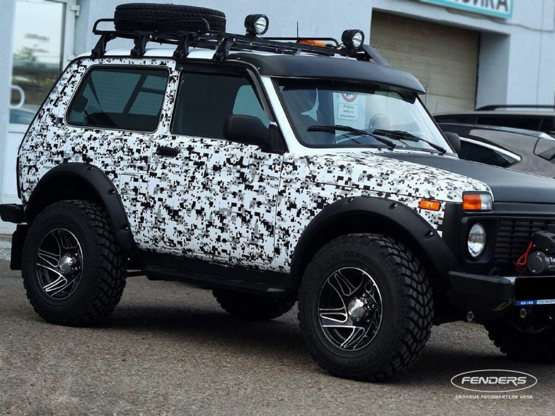 Расширители колесных арок Lada Niva 3-дверная под резаные арки ТКН21