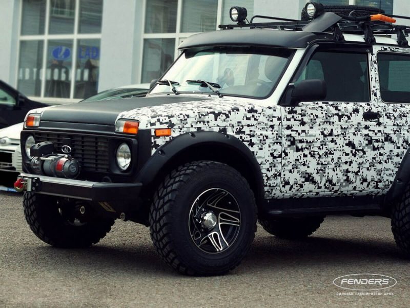Расширители колесных арок Lada Niva 3-дверная под резаные арки ТКН21