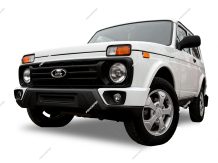 Рамки противотуманных фар "FENDERS" на Lada Urban PTK