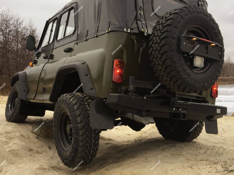 Расширители колесных арок UAZ Hunter (резаные кромки крыльев) ТКУ05