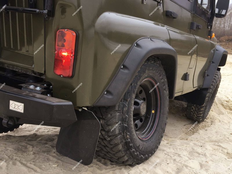 Расширители колесных арок UAZ Hunter (резаные кромки крыльев) ТКУ05