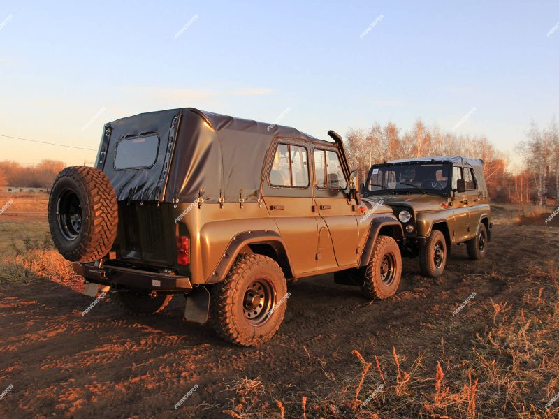 Расширители колесных арок UAZ Hunter (резаные кромки крыльев) ТКУ05