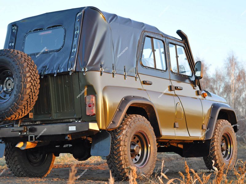 Расширители колесных арок UAZ Hunter (резаные кромки крыльев) ТКУ05