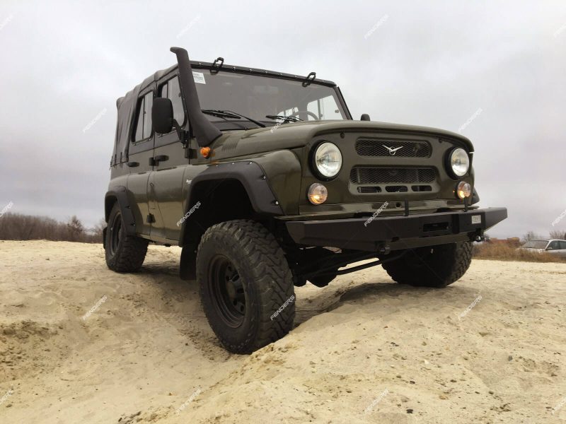 Расширители колесных арок UAZ Hunter (резаные кромки крыльев) ТКУ05