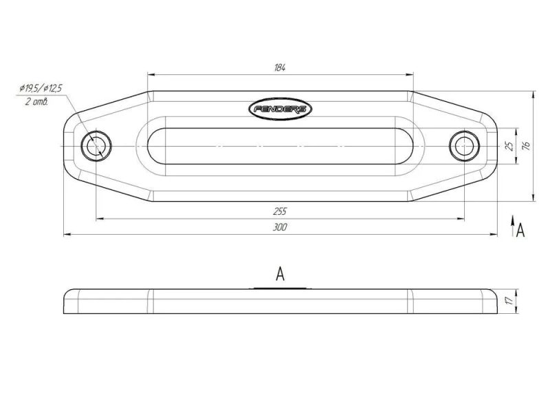 Клюз металлокомпозитный FENDERS 255мм
