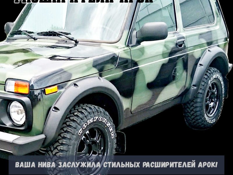 Расширители колесных арок Lada Niva 3-дверная под стандартные арки ТКН21С